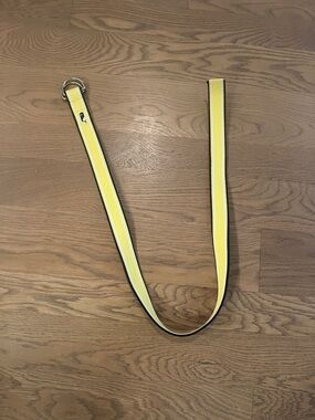 Vineyard Vines Yellow and Black Trim Fabric Belt